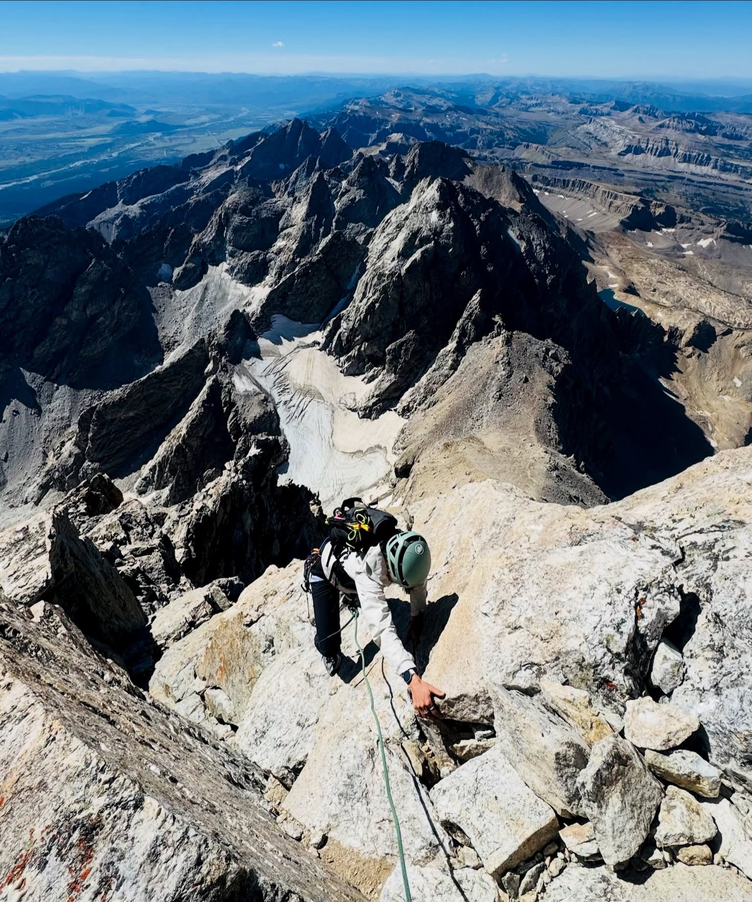Andie Cornish completed a solo traverse of the Grand, Middle, and South Teton. The route covered 19 miles and gained 11,000 feet of elevation.