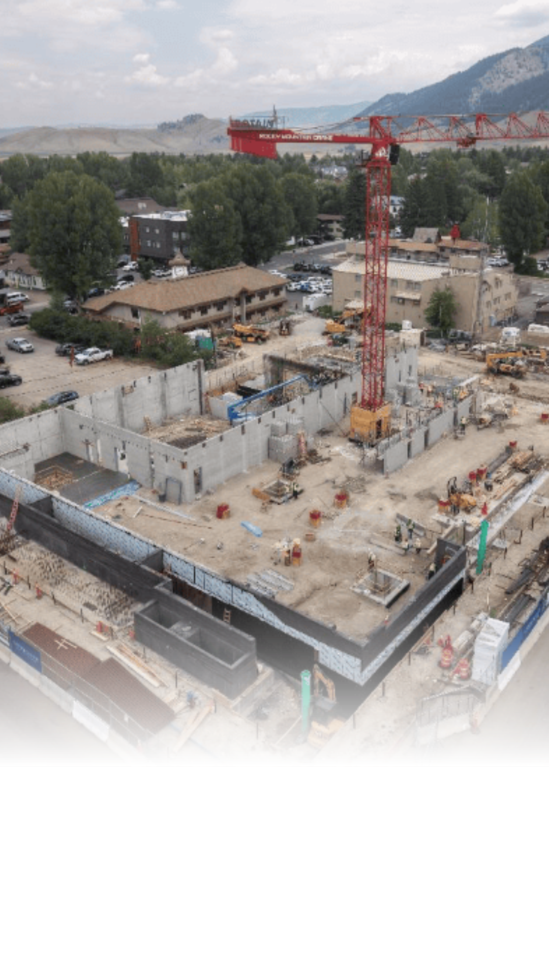 Crews have started installing the steel frame for the new county justice center. Expect heavy machinery traffic for the next four weeks.