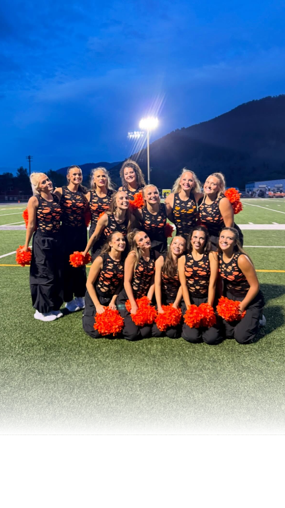 The Jackson Hole High School dance team had their first performance Friday night at The Battle of the Tetons game. They also finished their state choreography sessions this week. Dancers worked with KK and Lane Dizon to prepare two routines for the upcoming season.