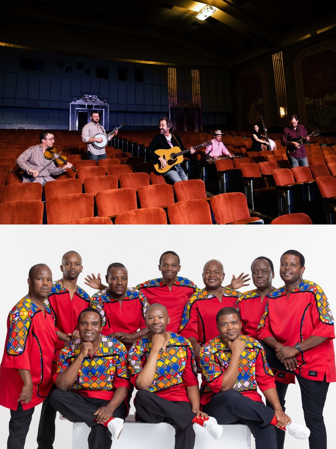 The Center hosts bluegrass musician Dan Tyminski on January 17, followed by a performance from South African vocal group Ladysmith Black Mambazo on January 26.