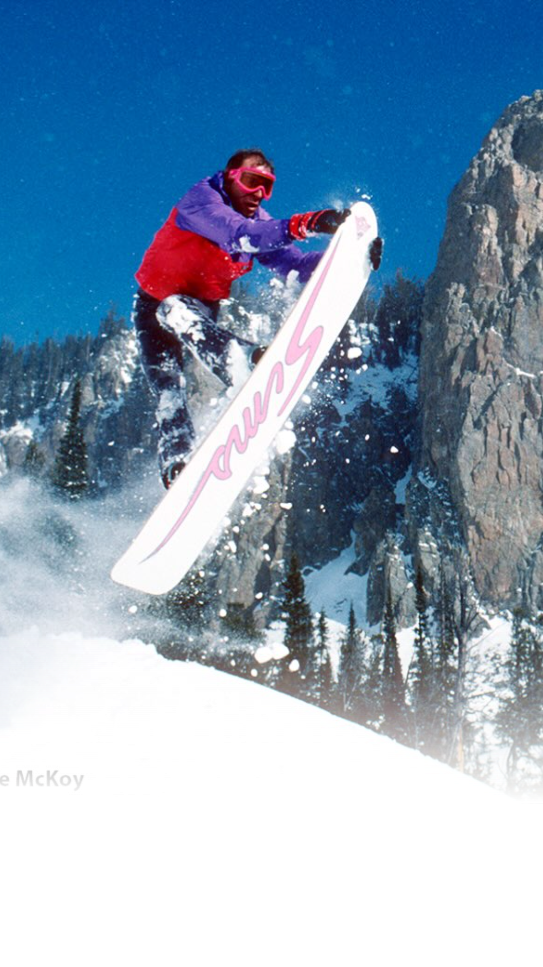 80's Rad Vibes: Retro snap shows Chris Pappas shredding deep powder in Rock Springs Canyon at JHMR during the eighties. Pappas is being inducted into the Colorado Snowsports Hall of Fame.