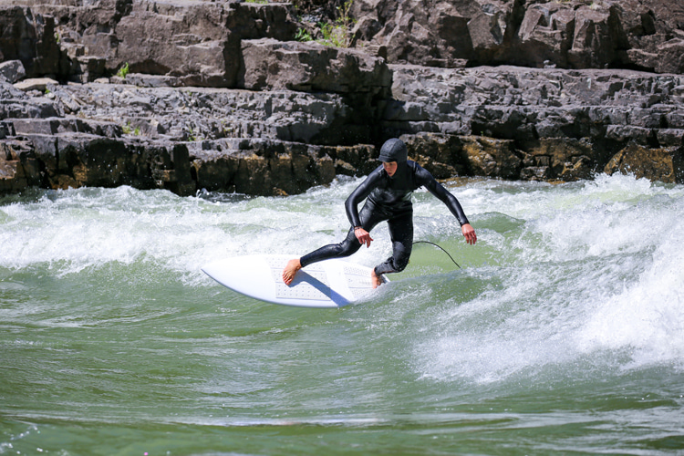 Lunch Counter is a renowned river wave on the Snake River, considered a premier spot for river surfing and a significant natural attraction for the sport. It was first surfed in the 1970s and remains one of the best river waves available.