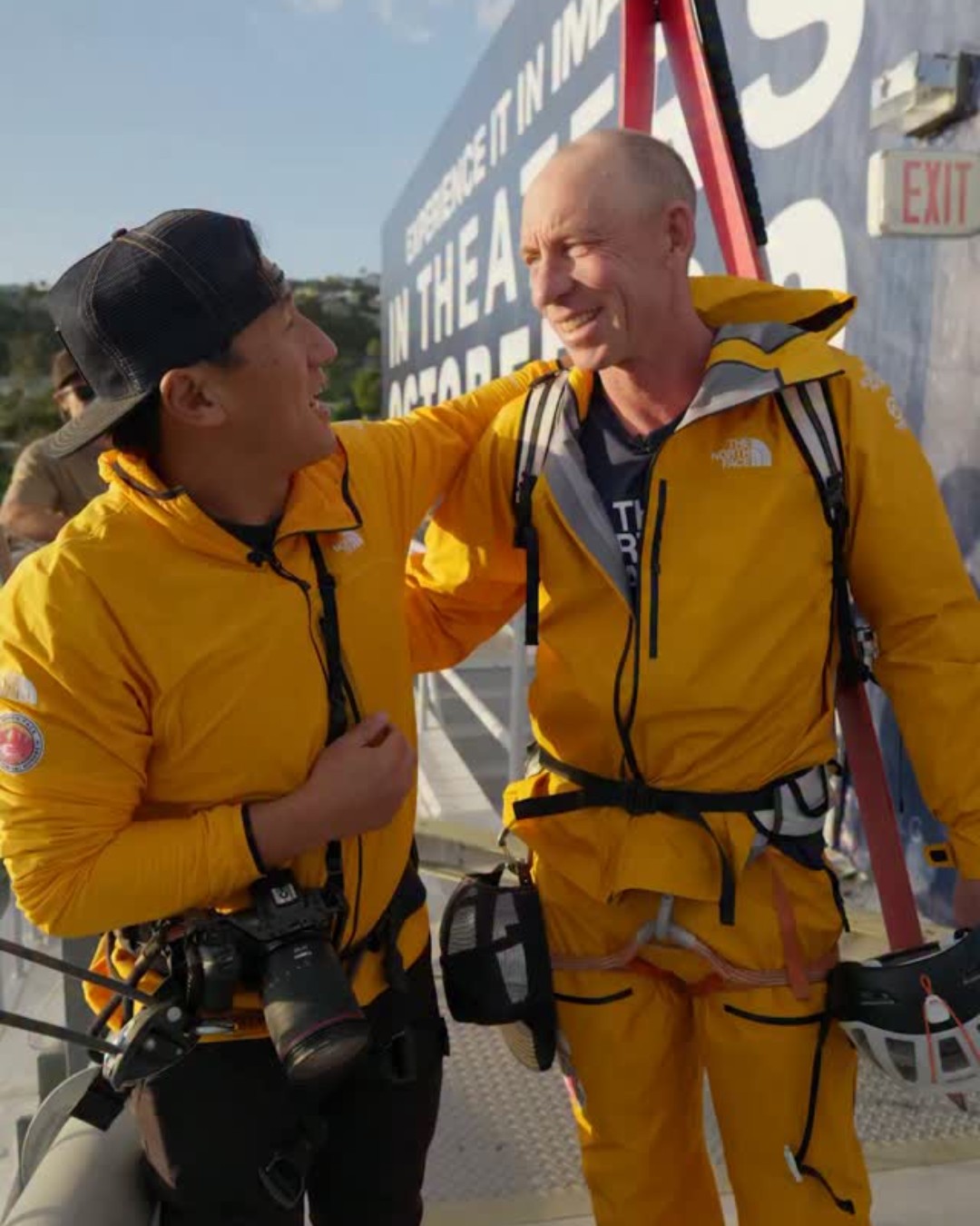 Kicking off the release of Everest: The Other Side like only @jimwmorrison and @jimmychin know how. Now playing in @IMAX in theaters everywhere!