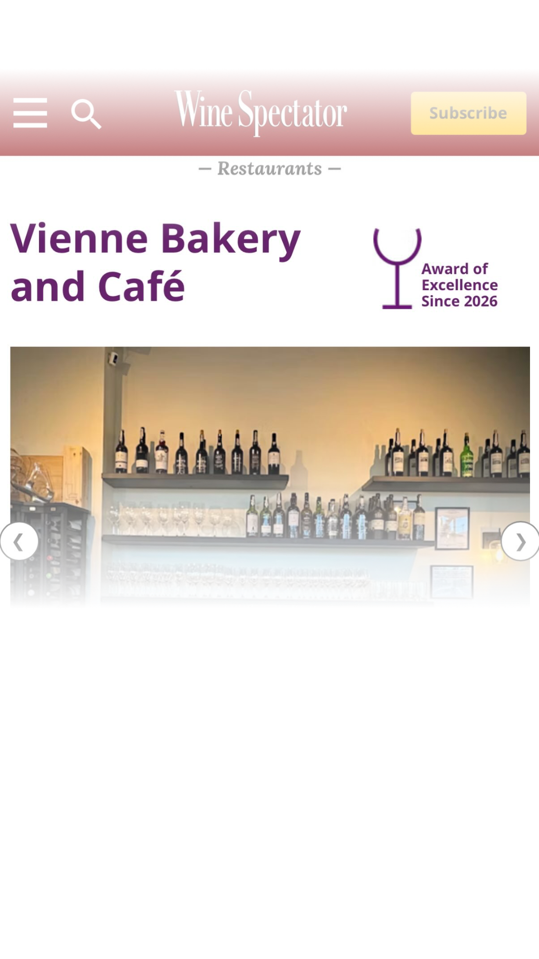 We’ve just received the award of excellence from Wine Spectator! We are so thrilled! The wine list has been curated by my husband and certified Sommelier Daniel Mendoza. Stop in and enjoy.!