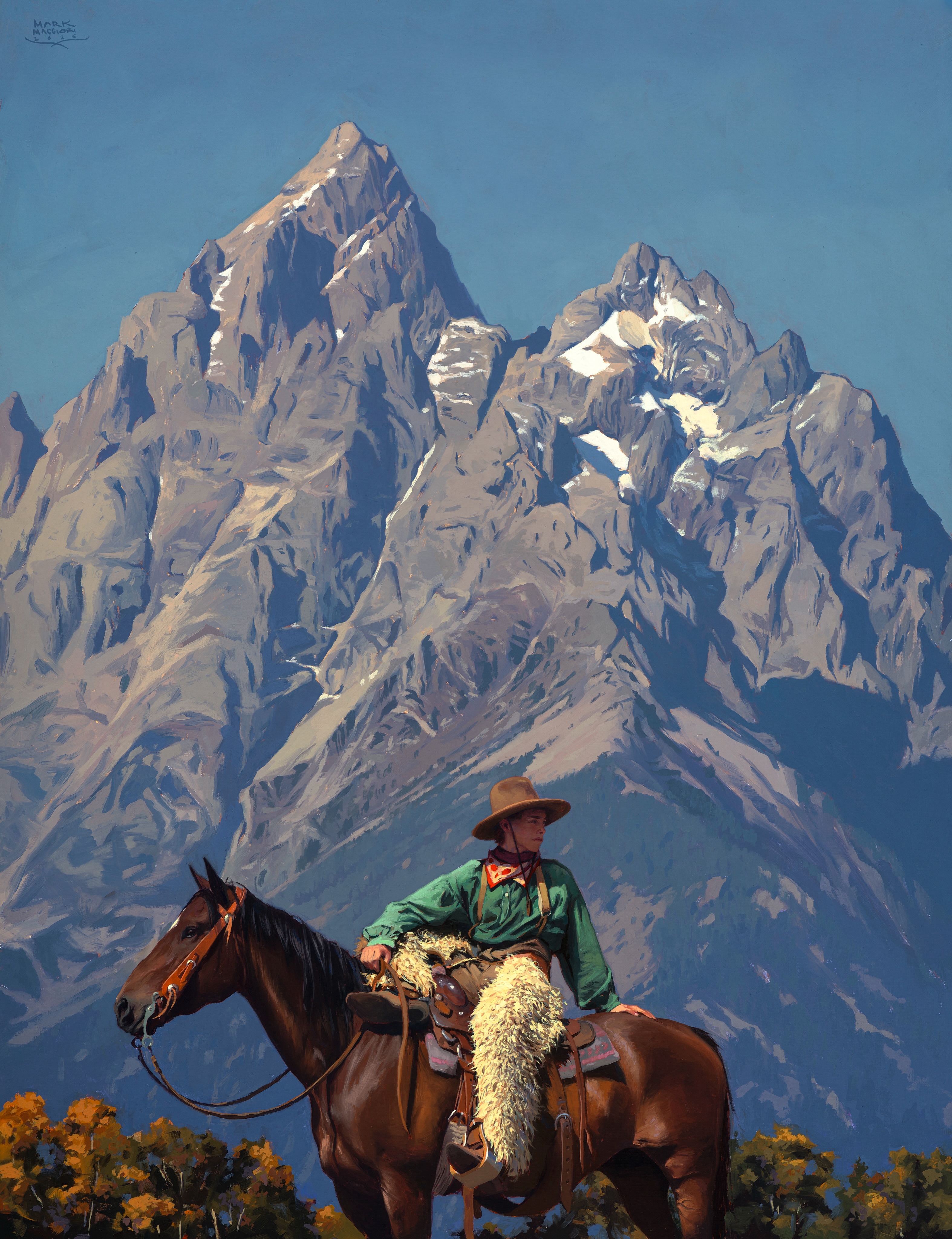 Artist Mark Maggiori will display his latest oil painting during his solo exhibition at the Center for the Arts. The show runs September 18 and 19 in conjunction with the Jackson Hole Art Auction.