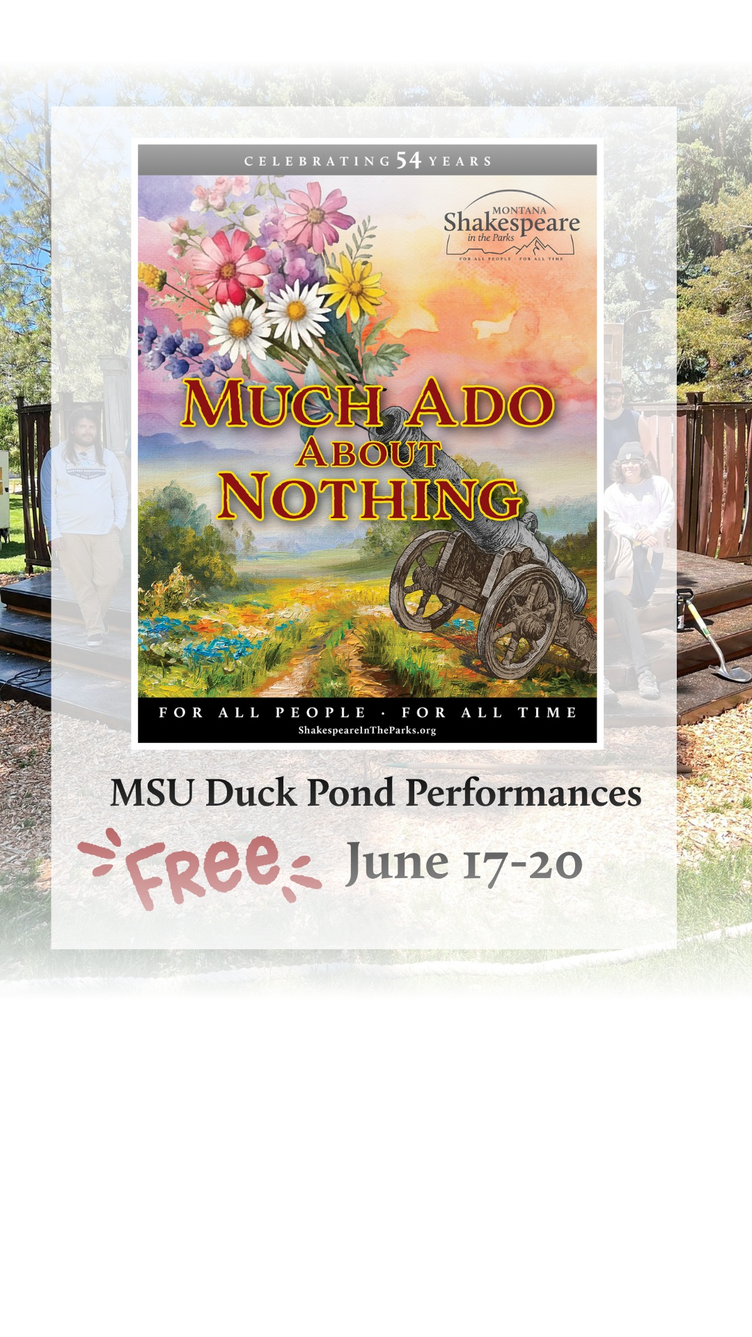 Tonight! Shakespeare in the Parks FREE show!