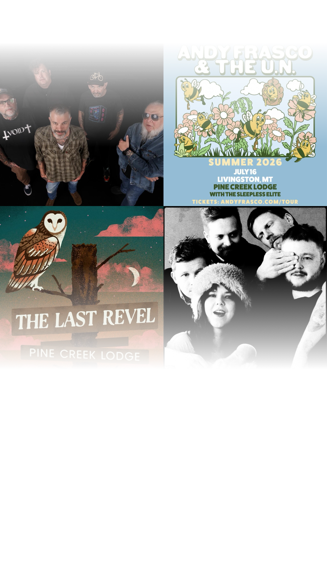 Five nights, four incredible headliners, one hell of a week! Pine Creek Lodge is hosting a five-night concert series featuring artists such as Lucero and Of Monsters and Men. Don’t miss out!