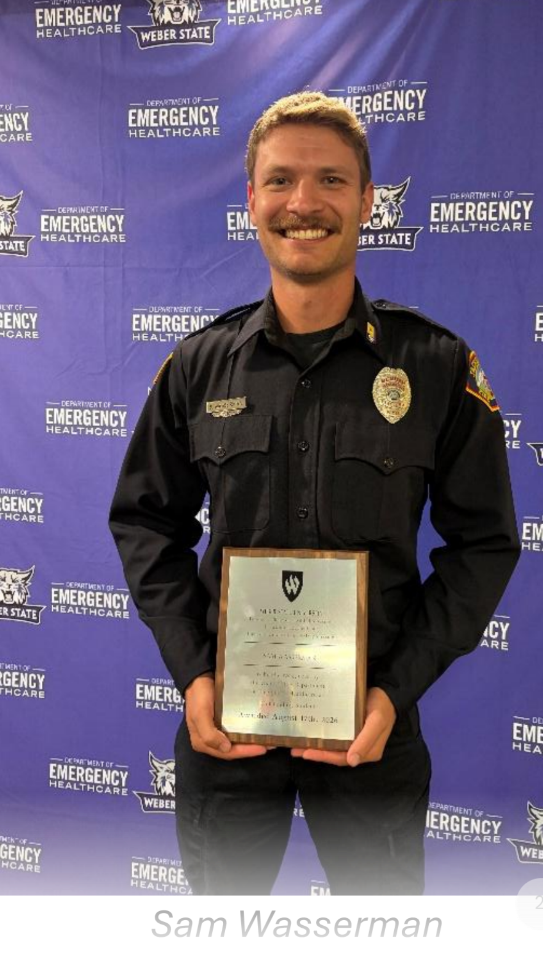 Jackson Hole Fire/EMS announced Sam Wasserman and Erika Voorhees completed rigorous paramedic studies at Weber State University. Wasserman was also recognized as the Outstanding Student in his paramedic cohort.