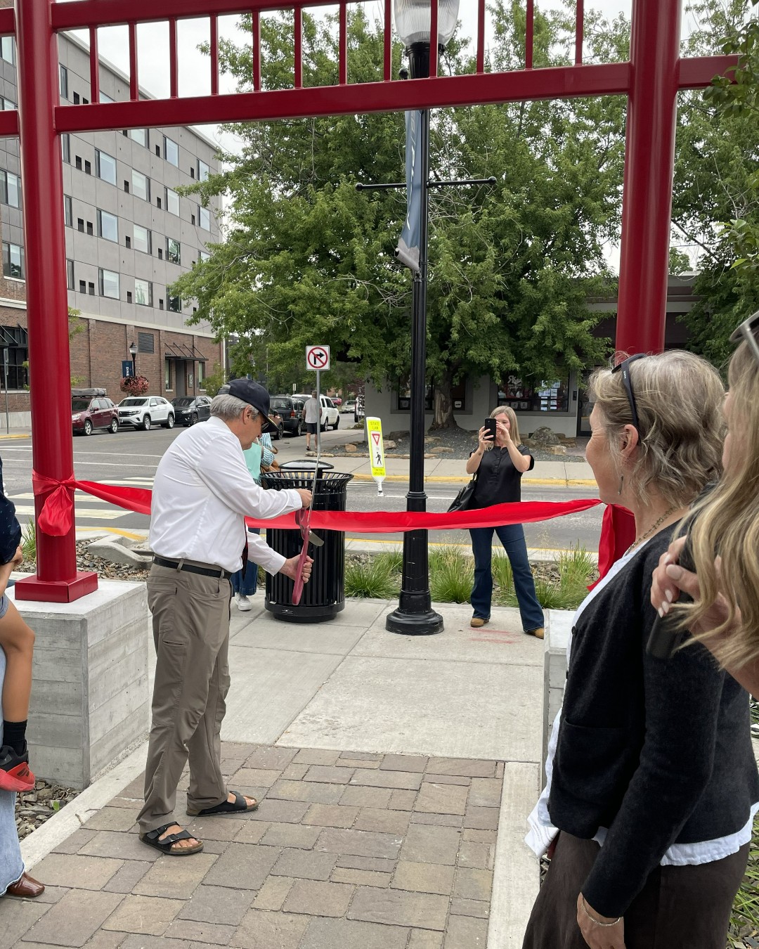 A new park at the intersection of Black and Mendenhall is now open to honor the late I-Ho Pomeroy. The downtown space recognizes her years of local service as a city commissioner and business owner.