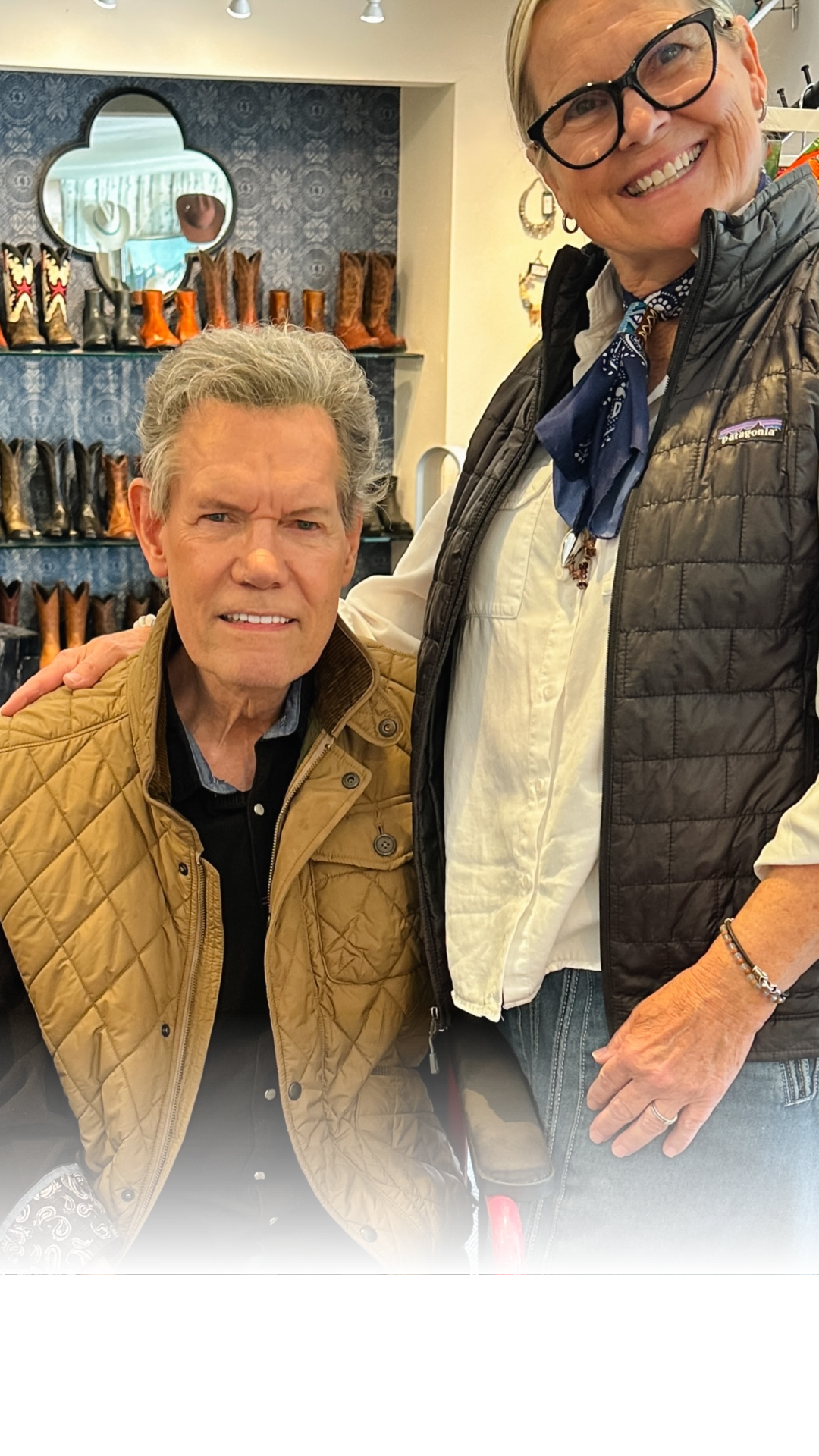 Country music icon Randy Travis recently visited the Belle Cose boutique on Broadway