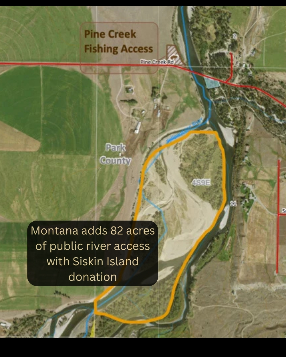 Montana adds 82 acres of public river access with Siskin Island donation. An island complex on the Upper Yellowstone River in Paradise Valley will be permanently open to public access. Commissioners unanimously accepted