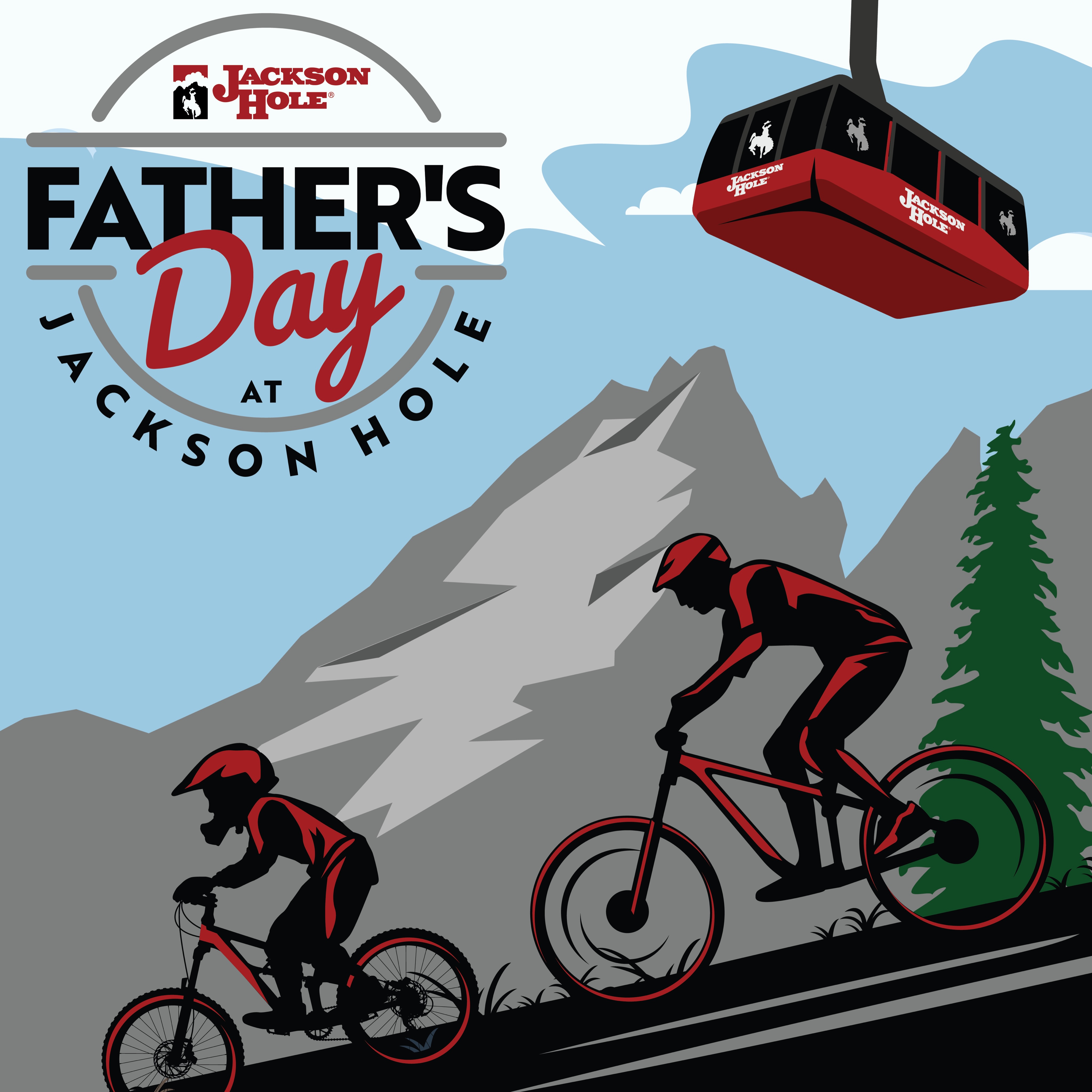 Jackson Hole Mountain Resort is offering fathers a free activity pass or bike rental on Father's Day. To qualify for the promotion, a child must purchase a matching ticket or rental for the same mountain activity.
